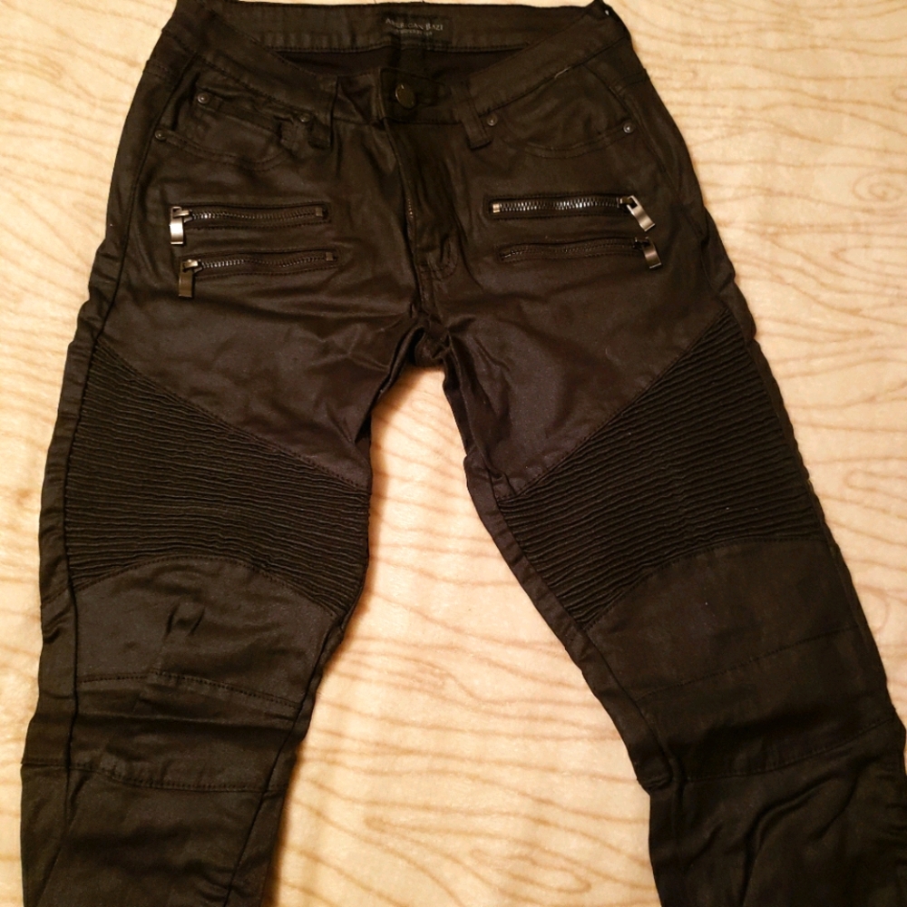 Black Moto Jeans
